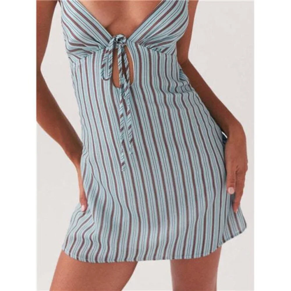 Tie-Front Mini Cami Dress